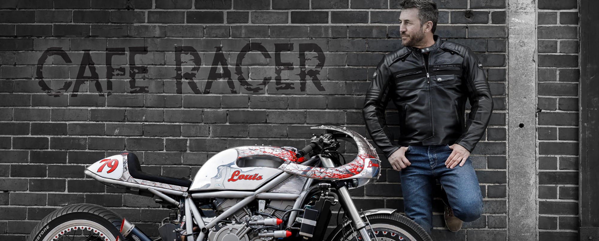 Veste moto cafe discount racer