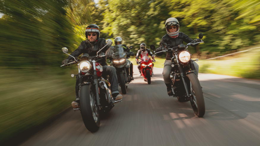 Motorcycles on the street