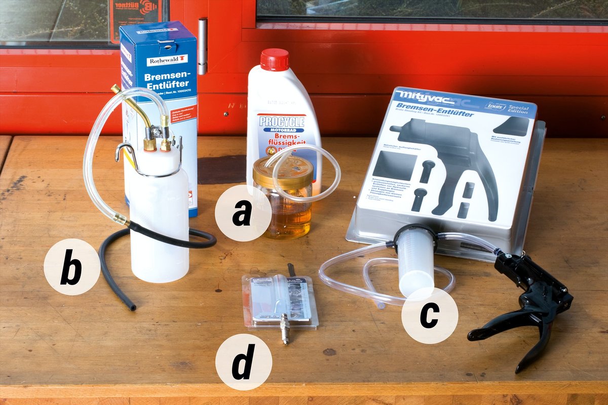 Différents outils sont disponibles pour la purge d'air