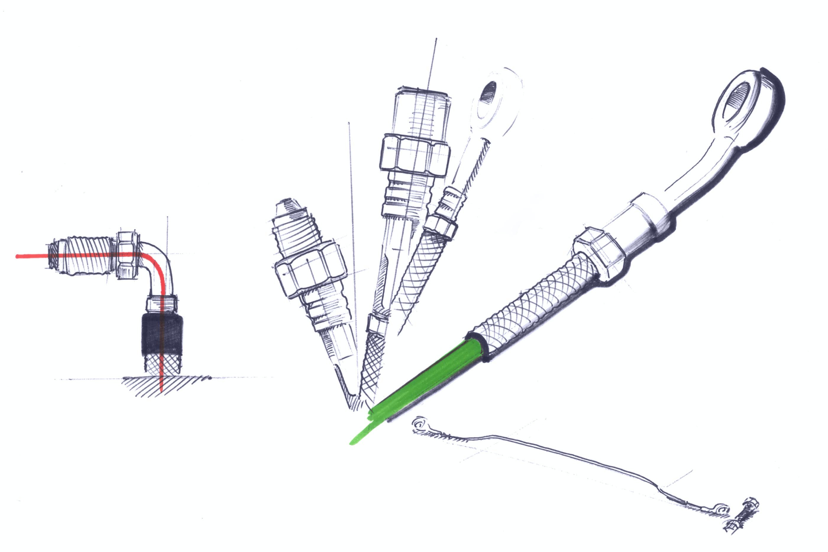 Croquis de la durite de frein