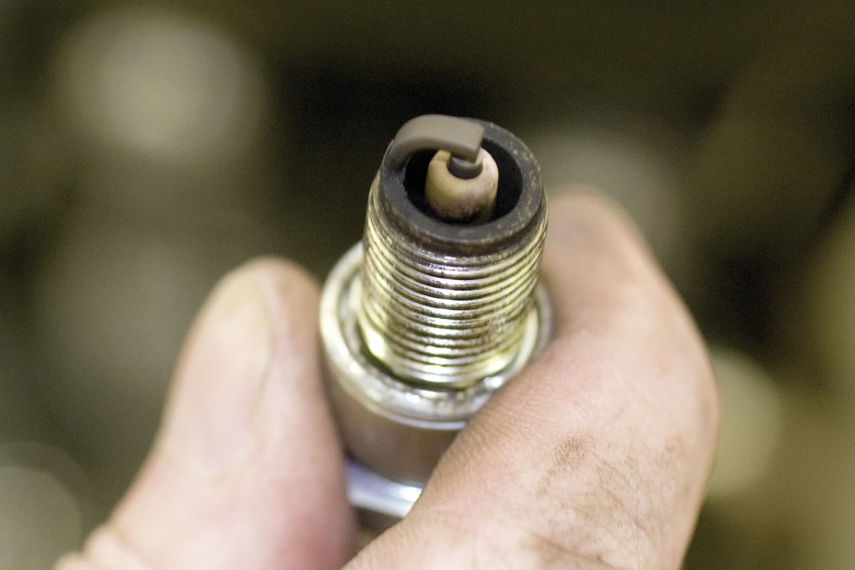 Step 7: The spark plug should have a light brown dry appearance