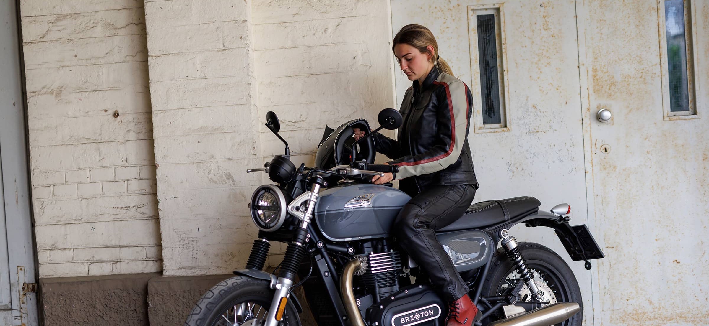 Veste Moto Femme A-pro Gris Paris - Cordura, Protections CE épaules/coudes Amovibles - Taille S, M, L