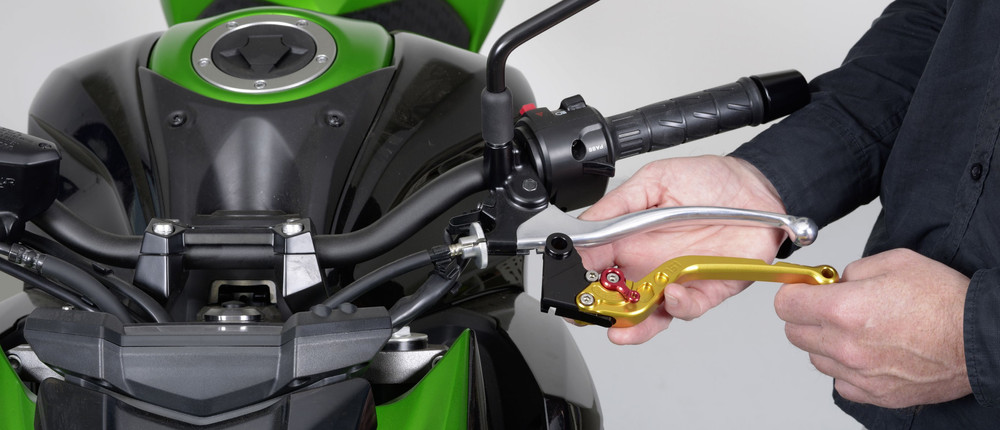 Paire De Leviers Longs CNC Noir Pour Honda NTV 650 - Neuf - Fabriqué En France