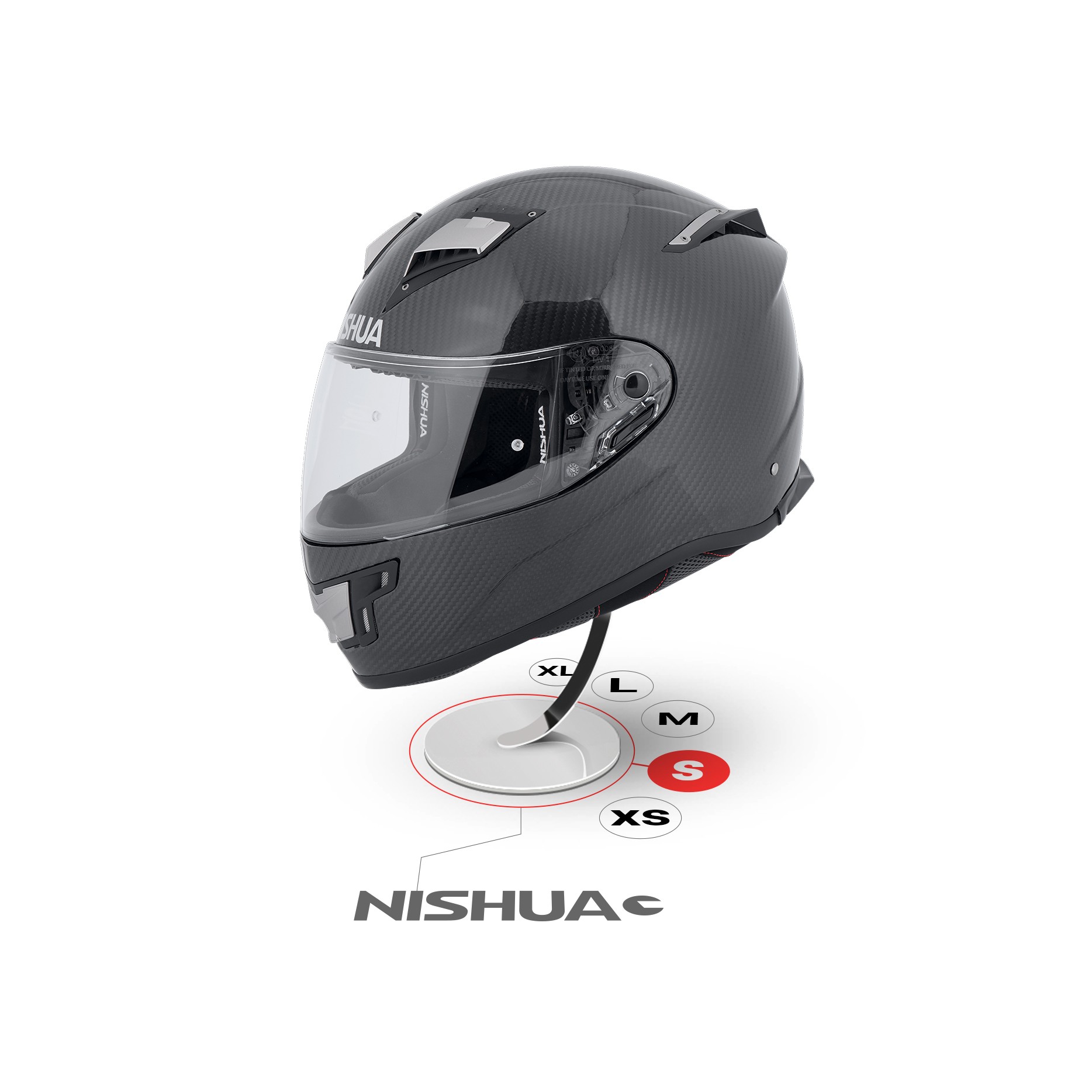 EXAMPLE: NISHUA NRX-2 CARBON FULL-FACE HELMET, SIZE: S