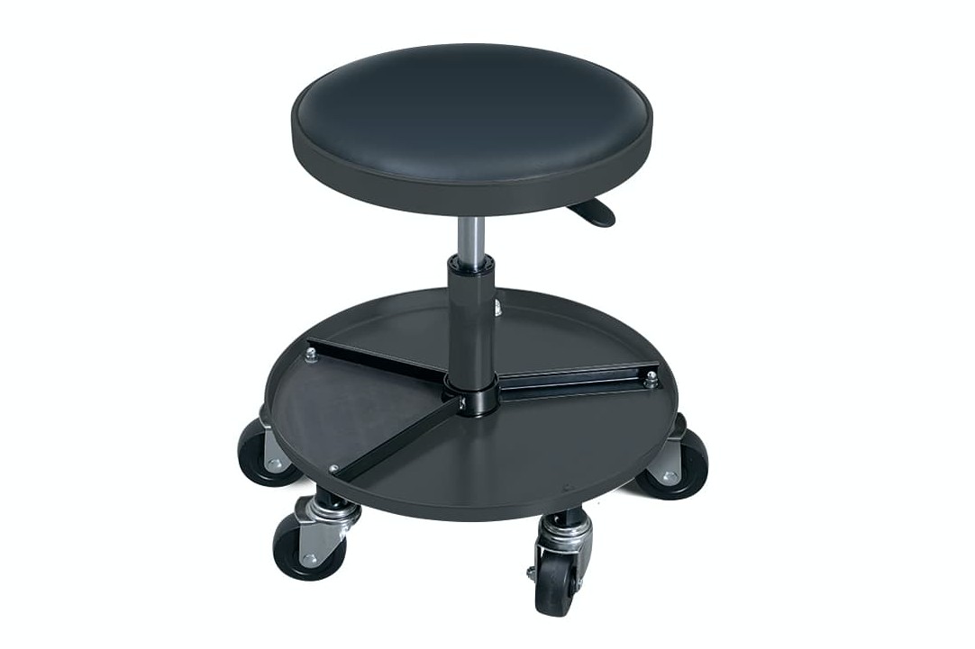 Fig. 9 b: Asiento con ruedas para taller