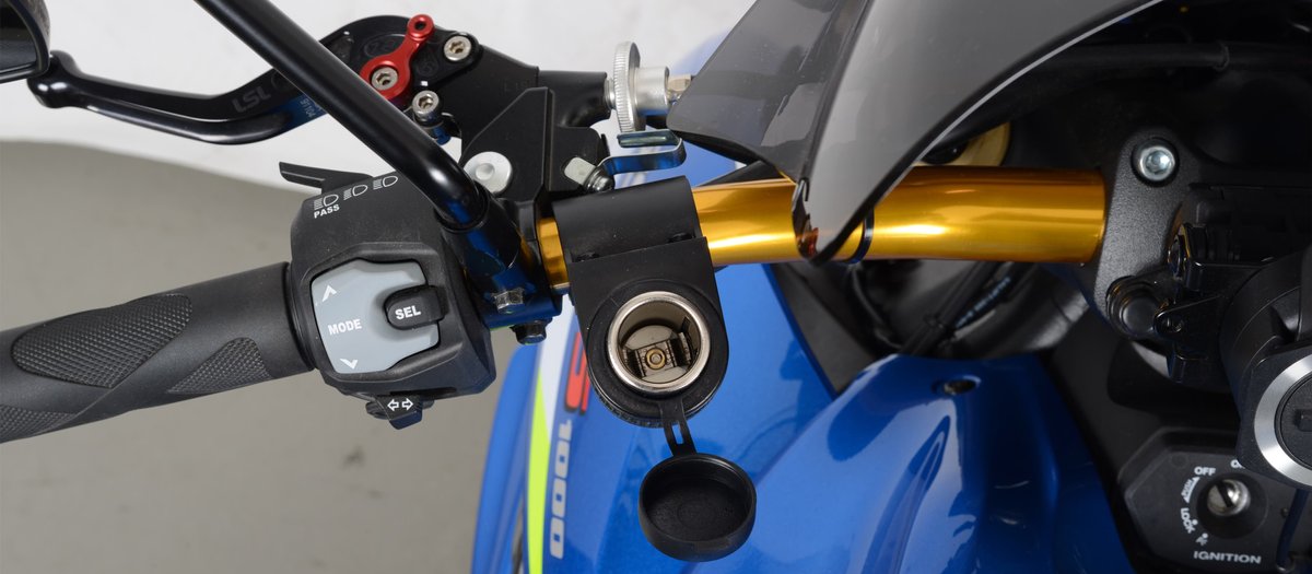 Installing a motorcycle power socket