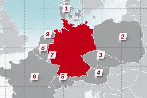 The neighboring countries of Germany