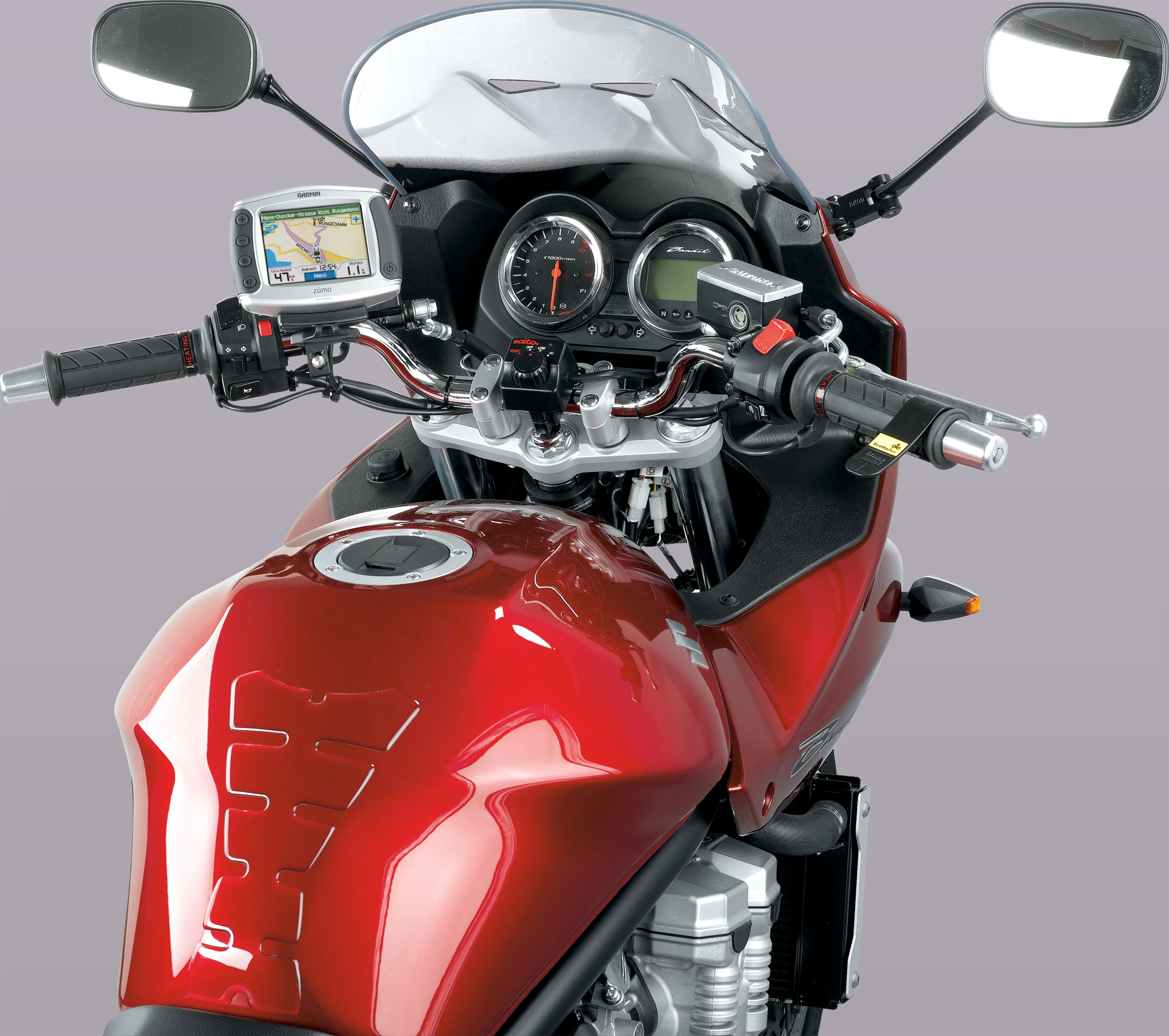 Cache Radiateur ZIEGER Pour Suzuki Bandit 1250 (2007-2014) - Logo Noir, Montage Facile
