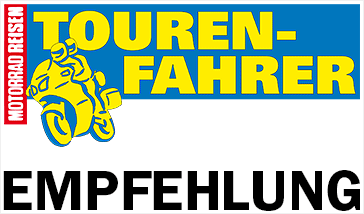 Empfehlung der Motorradzeitschrift Tourenfahrer
