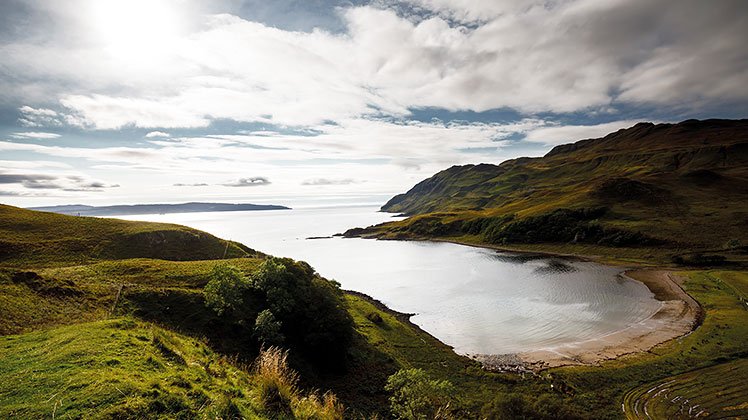 Küstenstraße nahe des Fischerortes Mallaig