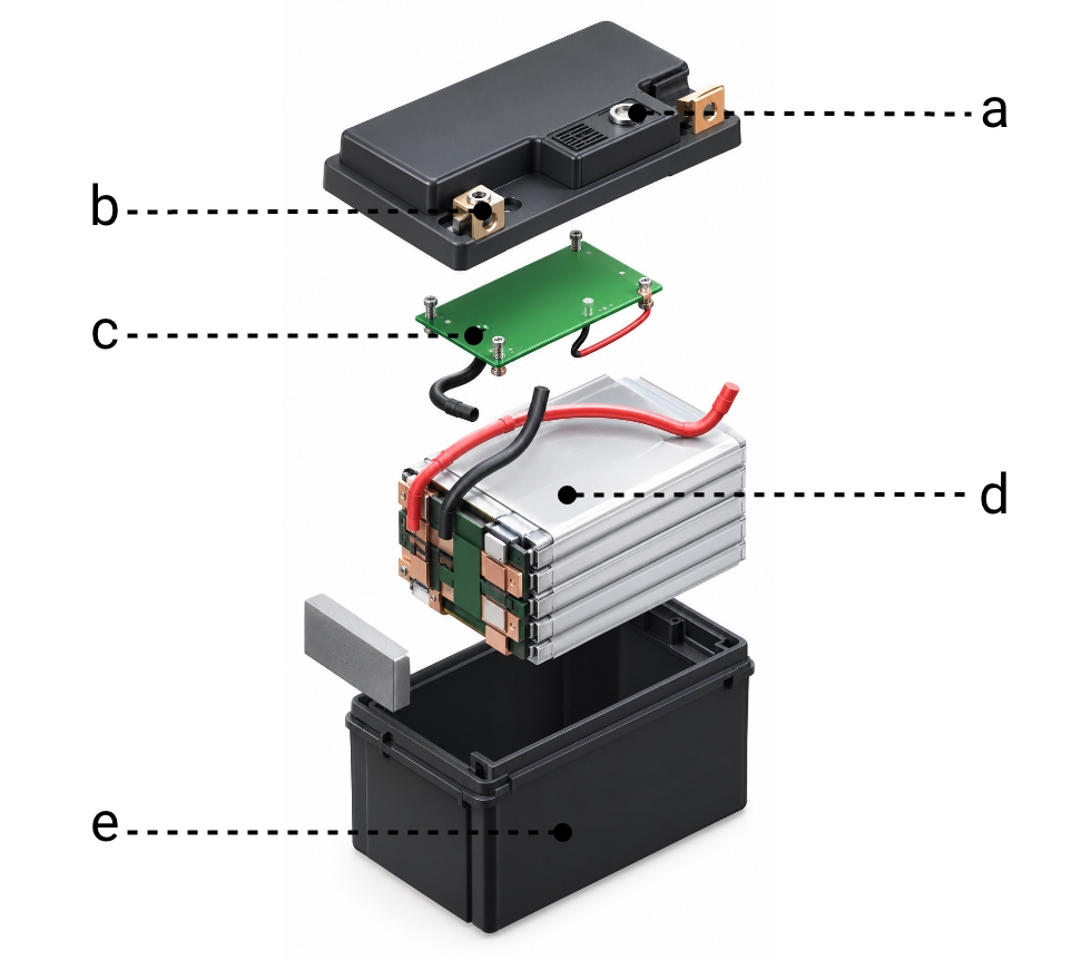 Aufbau einer Lithium-Ionen-Batterie