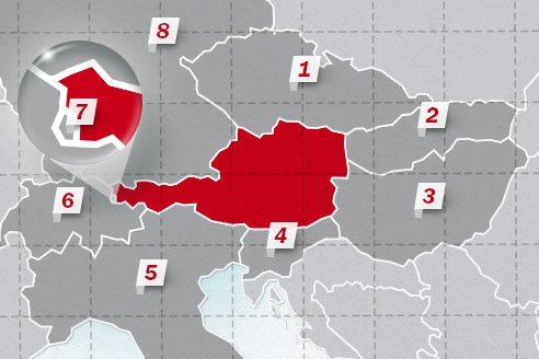 The neighboring countries of Austria