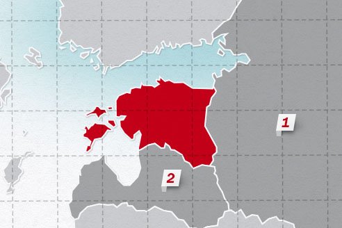 The neighboring countries of Estonia